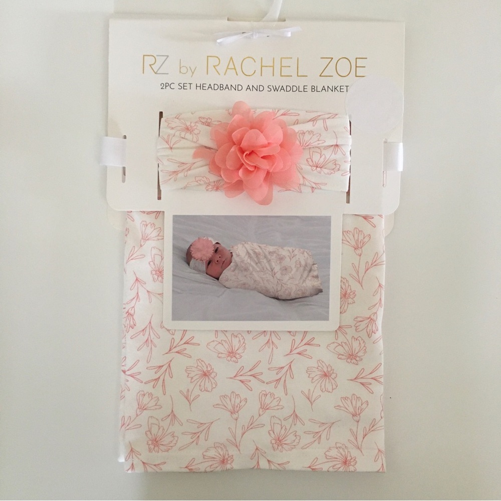NEW 2pc Blanket and Headband Set Floral Newborn Photo Op | Rachel  Zoe